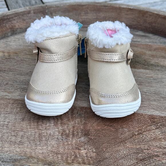 Stride Rite 360 Zia Champagne Boots Size 3M Golden Little Kids Fashion Boots New - Picture 9 of 9